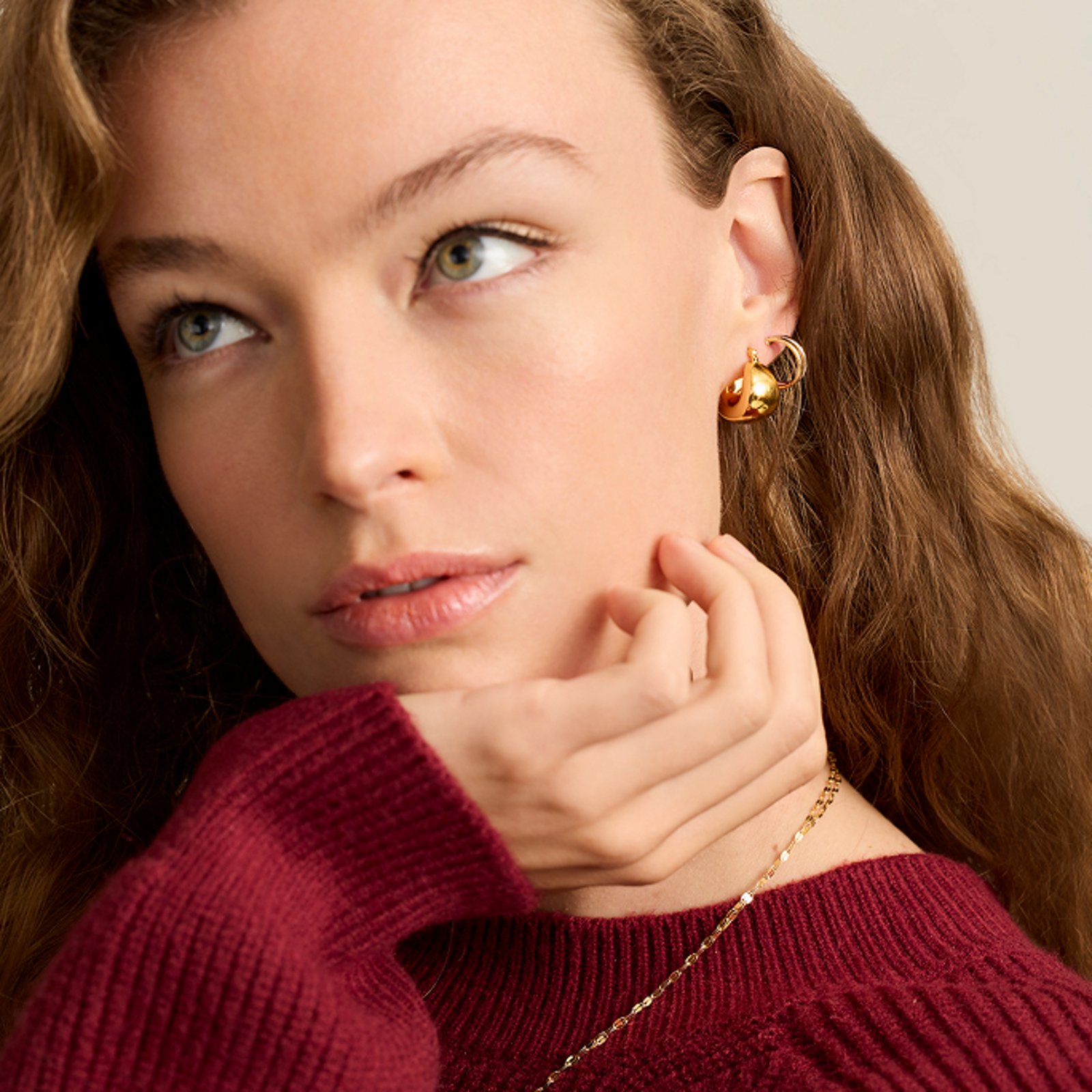 Gold stacking pieces
