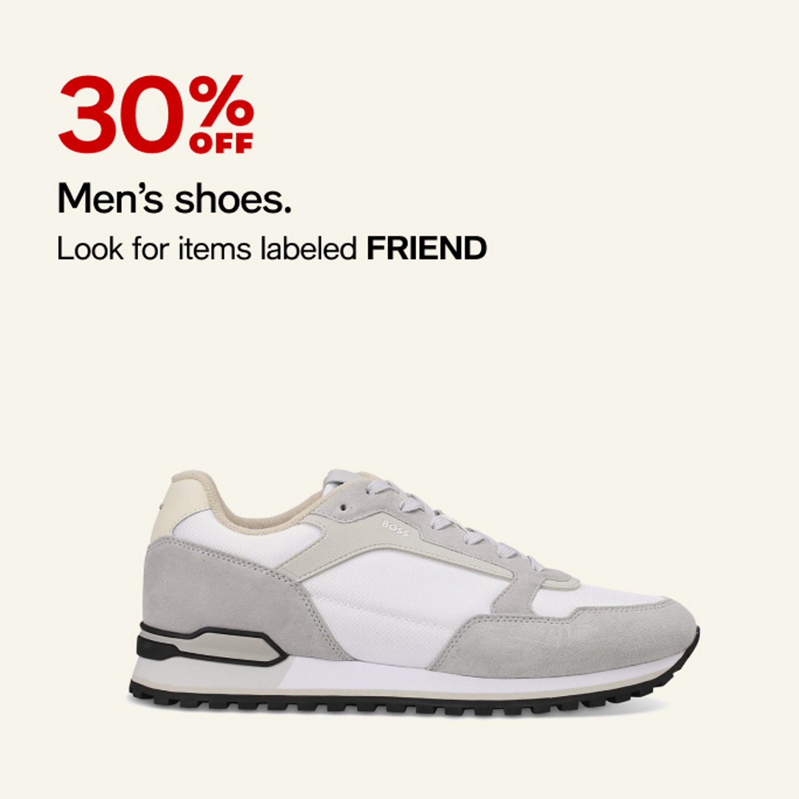 30% off Men's shoes