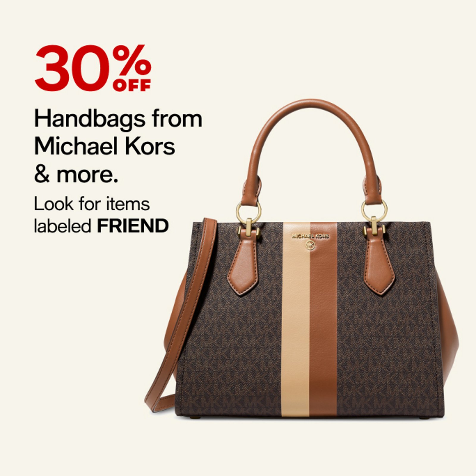 30 off Handbags from Michael kors & more