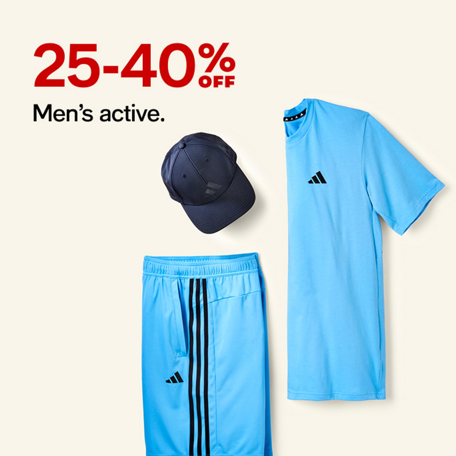 25-40% off Men's active