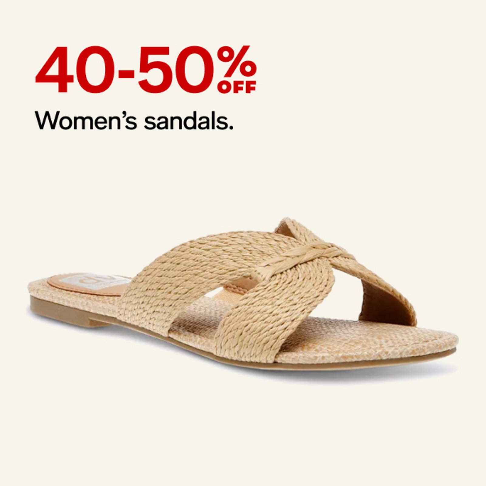 40-50% OFF Women's sandals.