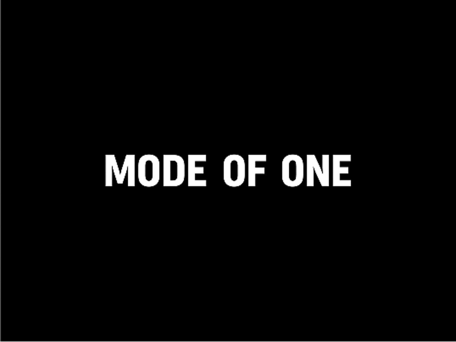 Mode of One