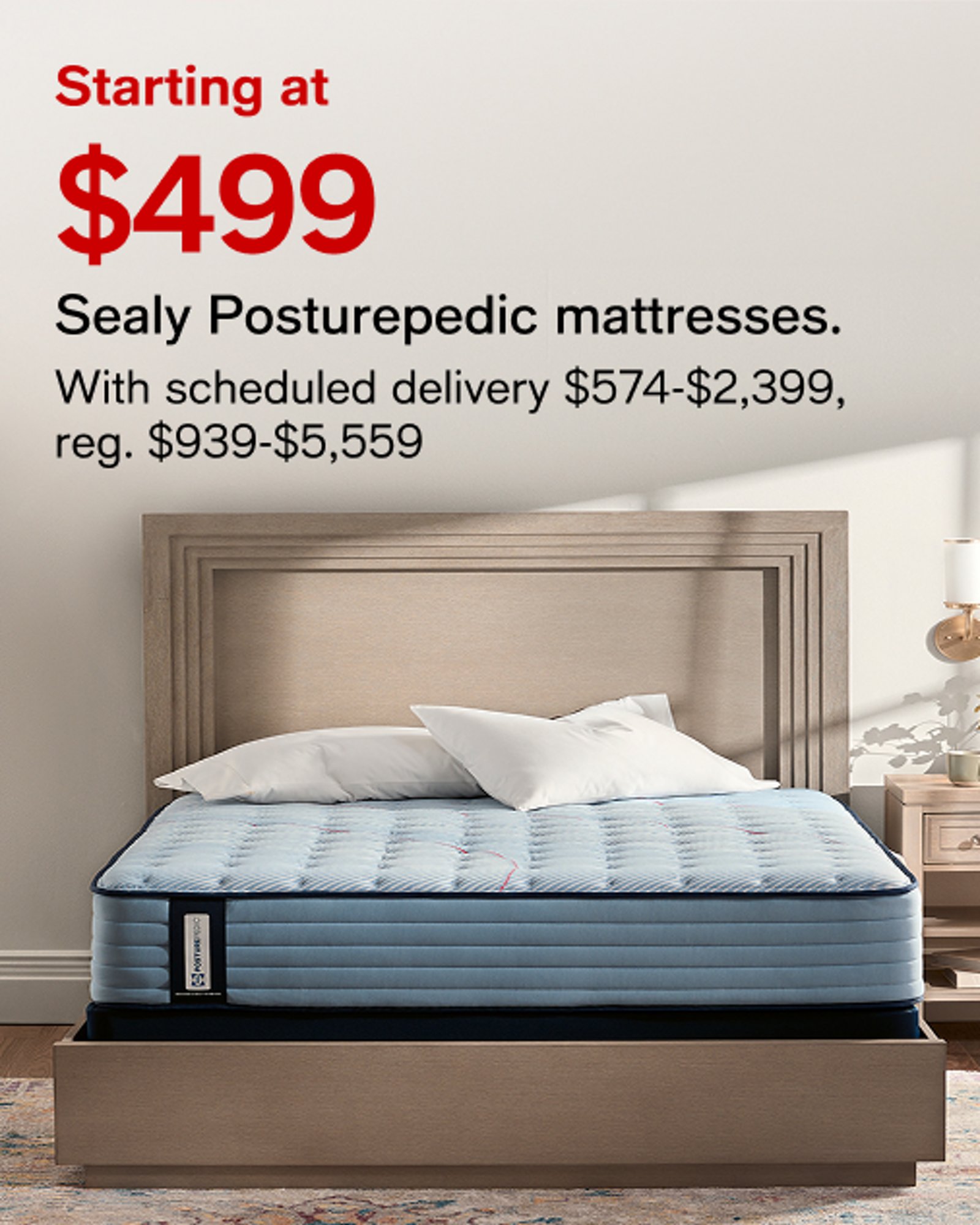 $499 sealy Posturepedic Mattresses