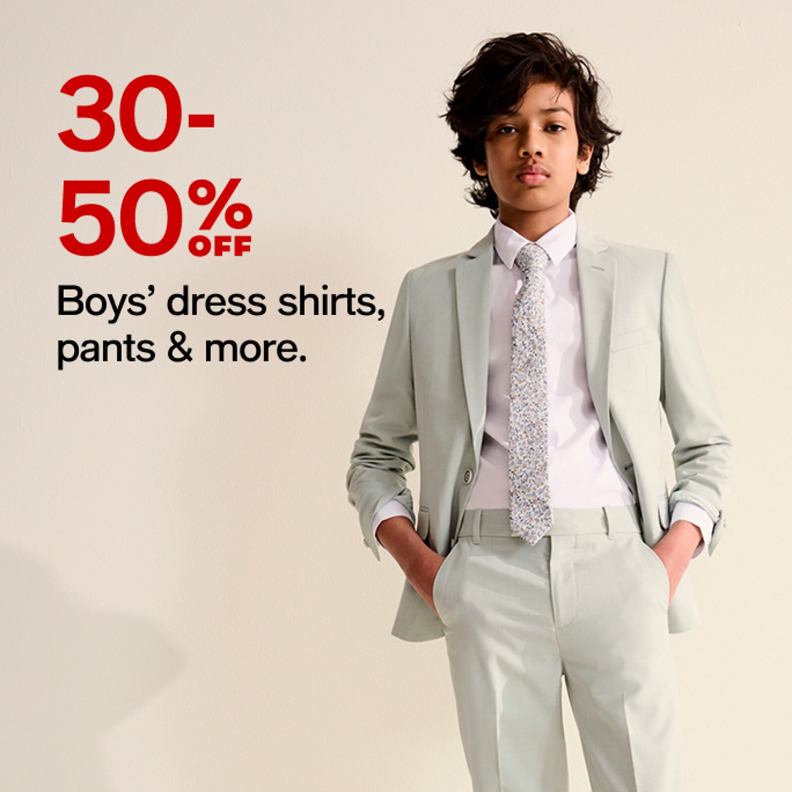30-40% Off Boys dress shirts, 