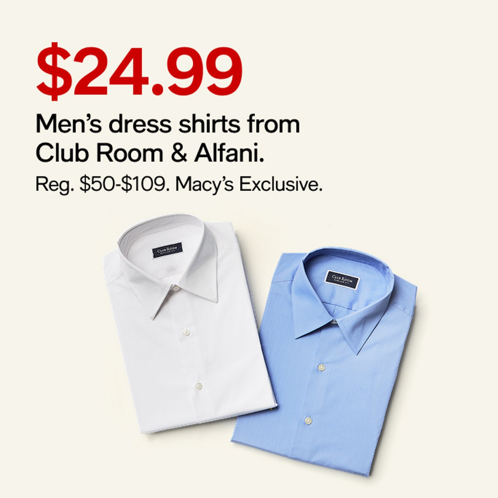 Men's dress shirts from Club Room & Alfani