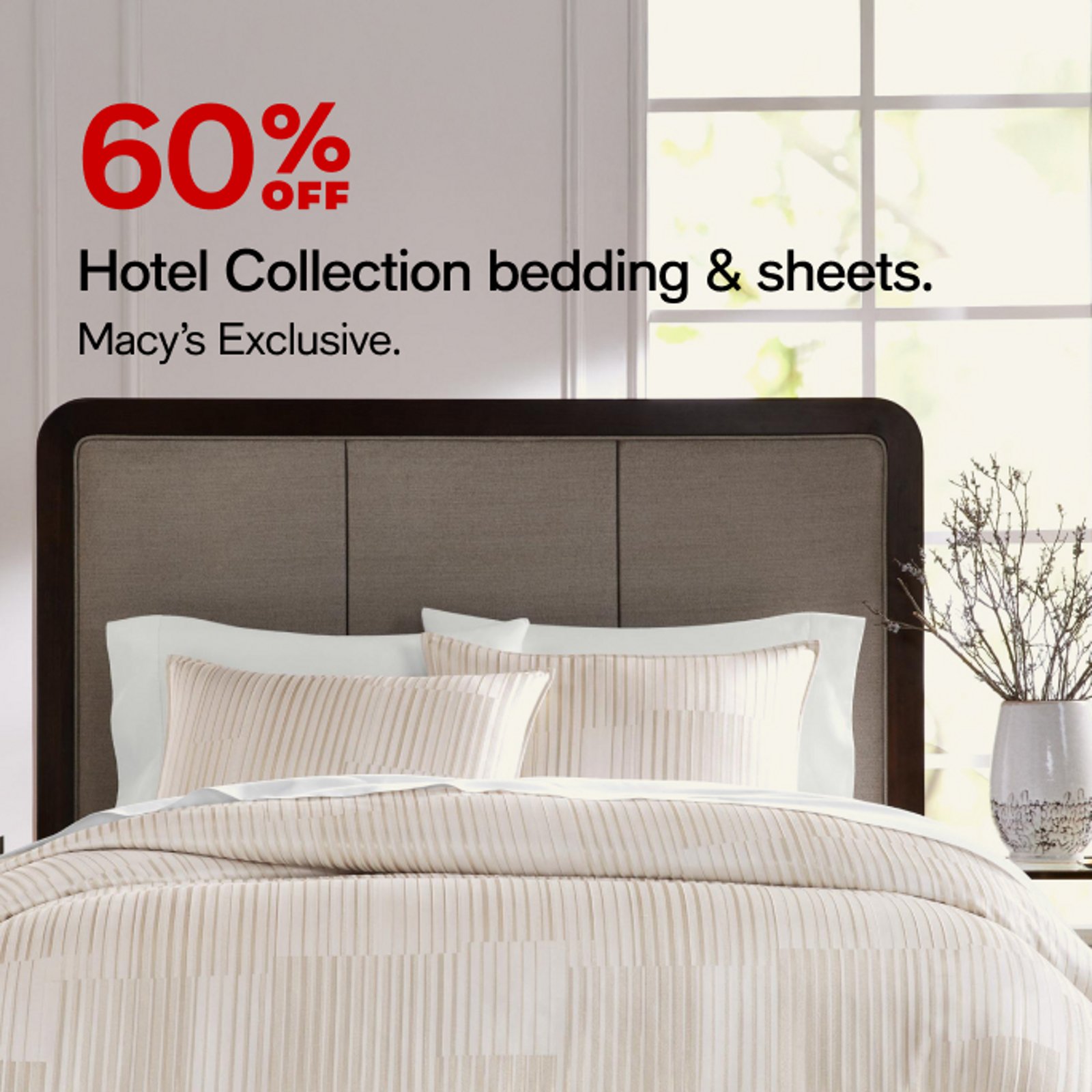 60% OFF Hotel Collection bedding & sheets