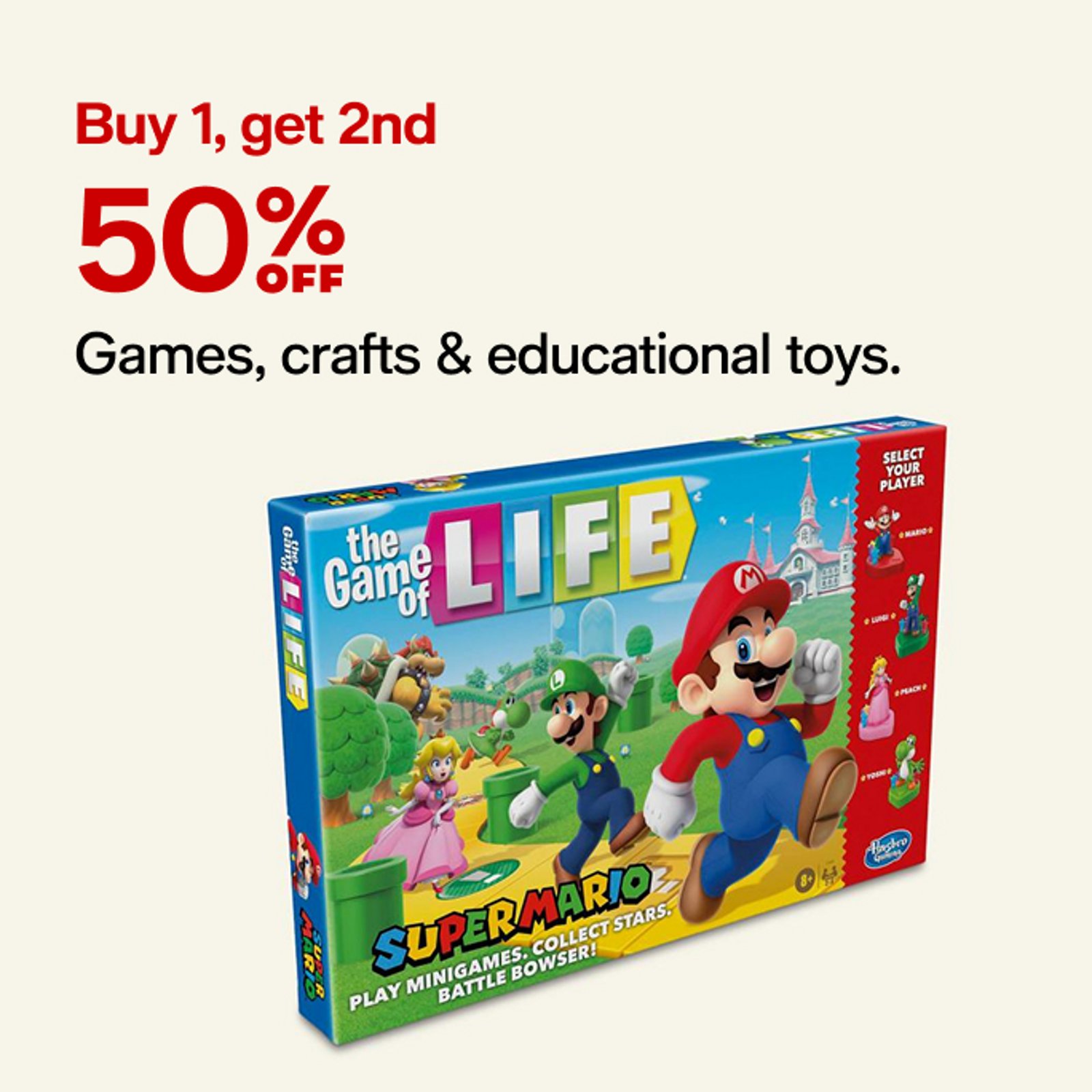 Buy 1,get 2nd 50% off games
