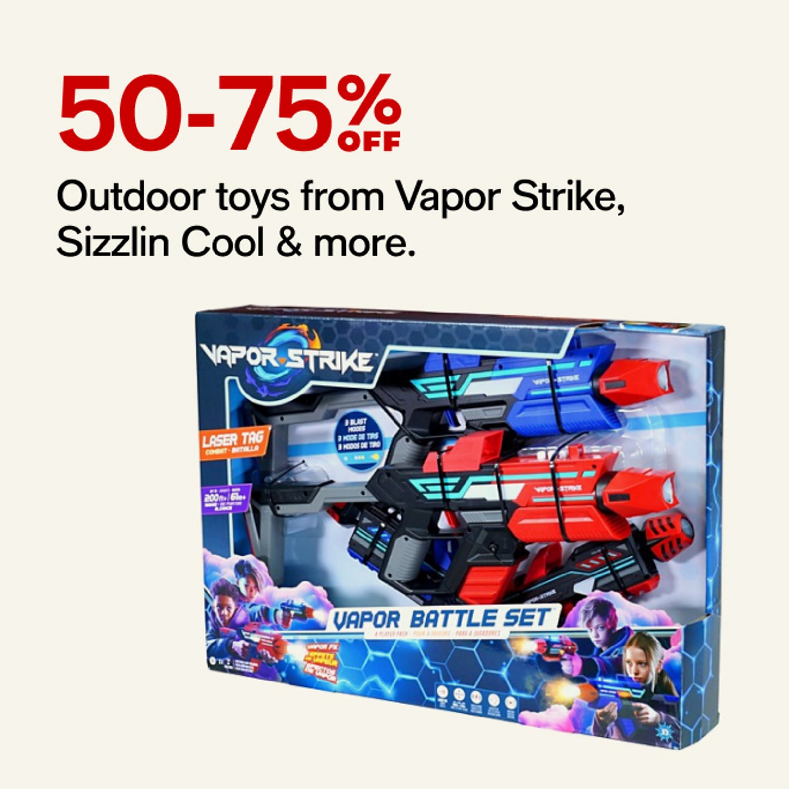 50-75% outdoor toys