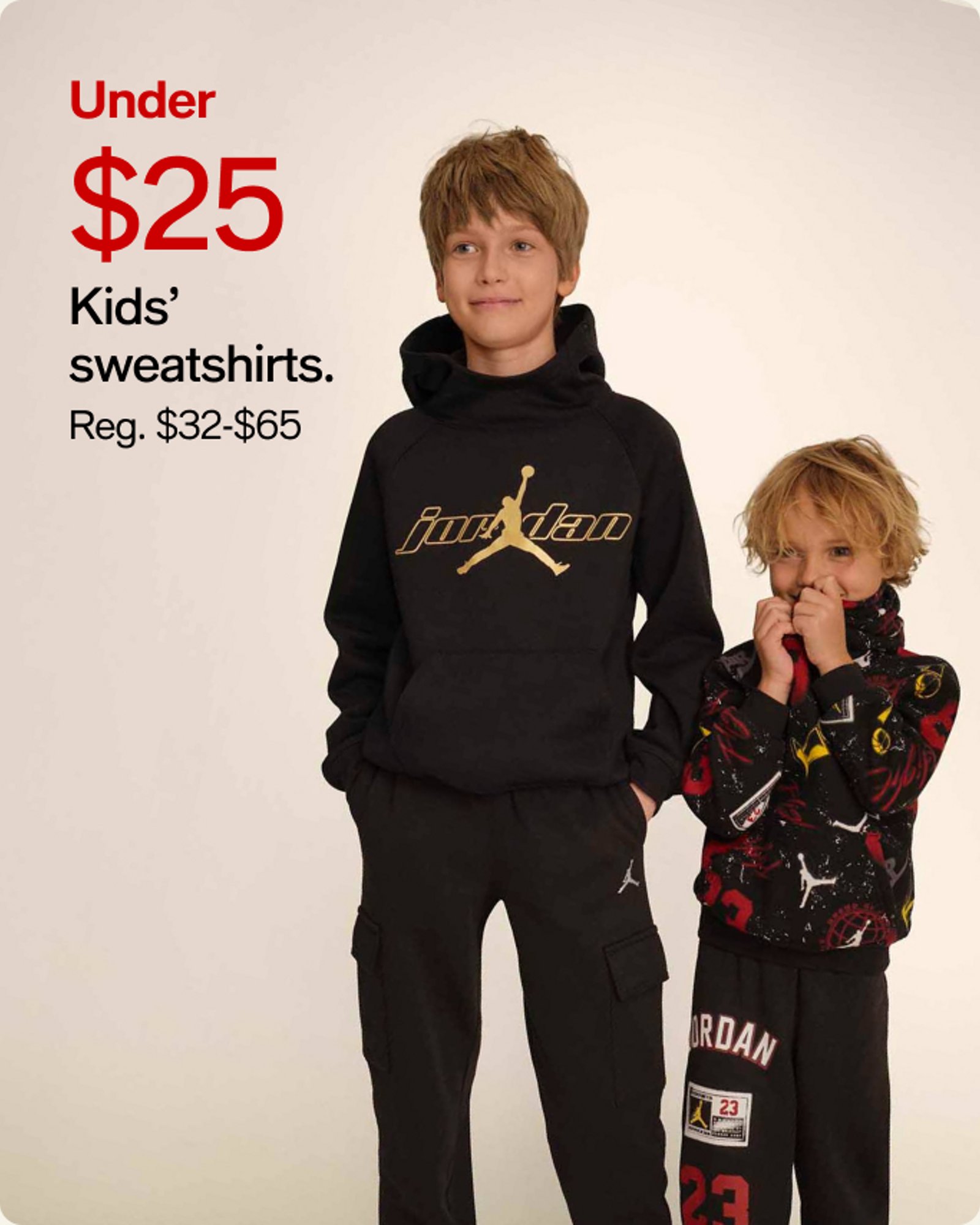 Under $25 kids sweatshirts