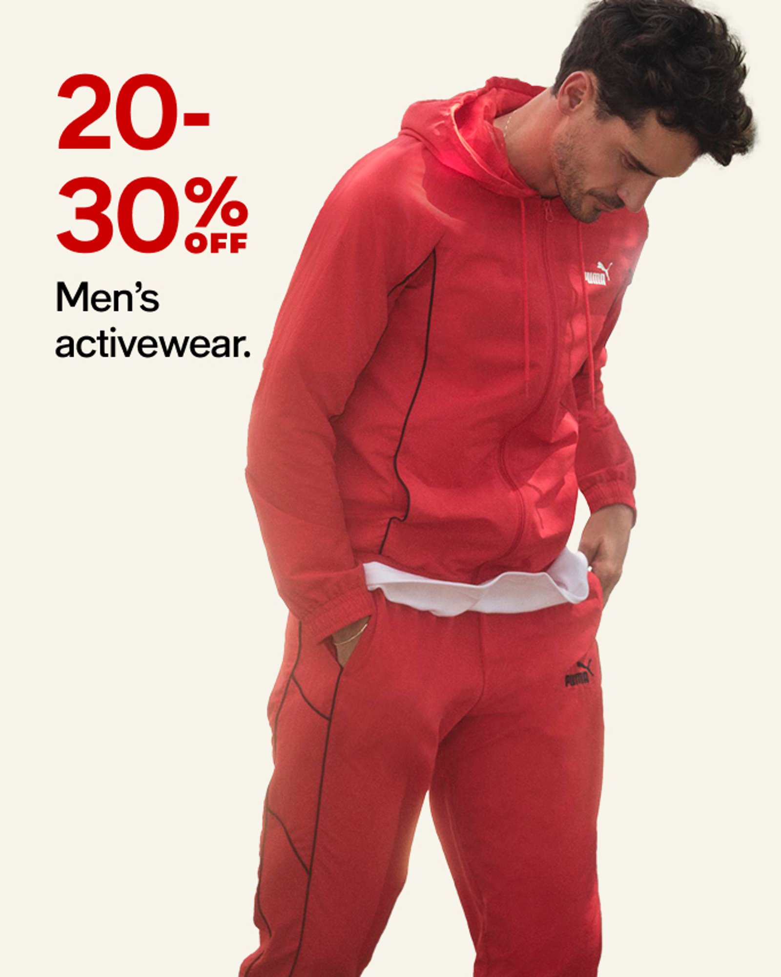20-30% off Mens activewear