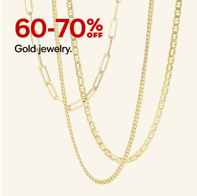 60-70% Off Gold Jewelry